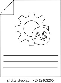 Simple Map Silhouette Icon of Australia