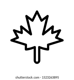 Simple maple leaf icon vector illustration