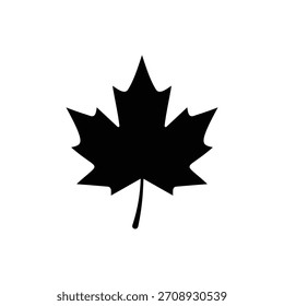 Simple maple leaf silhouette