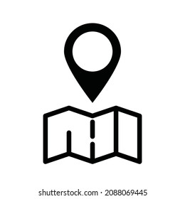 simple maps or navigation icon design, best used for banner, flayer, or web application. Editable stroke with EPS 10 file format