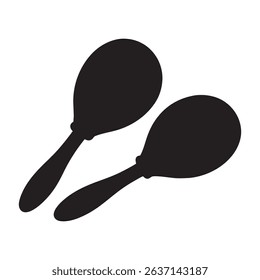 Simple maracas icon isolated on white background.
