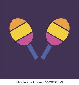 simple maracas icon vector clip art color object