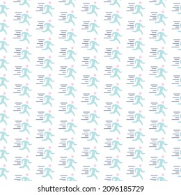 Simple marathon pattern design and background art