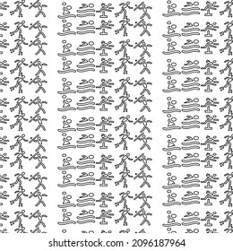 Simple marathon pattern design and background art