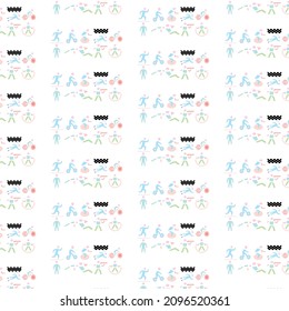 Simple marathon pattern design and background art