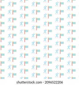 Simple marathon pattern design and background art