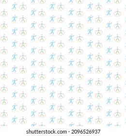 Simple marathon pattern design and background art