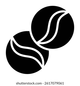 Simple Marbles glyph icon. The icon can be used for websites, print templates, presentation templates, illustrations, etc	