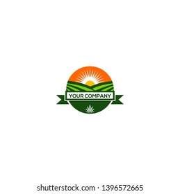 Simple Marijuana Farm Logo Design