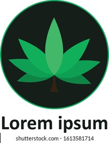 Simple Marijuana Logo Vector Design