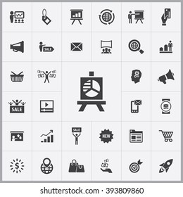 Simple Marketing Icons Set. Universal Marketing Icons To Use For Web And Mobile UI, Set Of Basic UI Marketing Elements