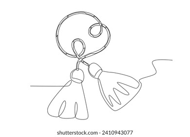 A simple Martisor. Martisor one-line drawing