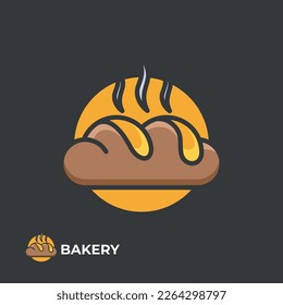 Plantilla de logotipo de panadería de mascota simple