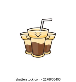 simple mascota lindo logo jugo