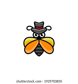 Simple Mascot Logo Design Bee