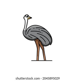 Simple Mascot Logo Design a Rhea , logo design vector in color white background