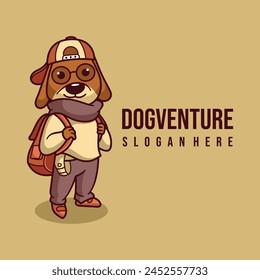 simple mascot logo dog character design