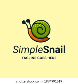 Simple Mascot Vector Logo Design of Snail