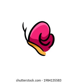 Simple Mascot Vector Logo Design butterfly