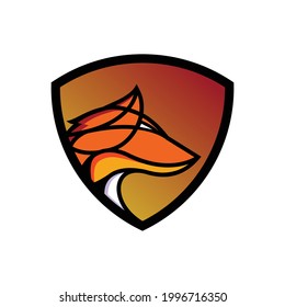 Simple Mascot Vector Logo Design of Fox . Abstract, emblem, design concept, logo, logotype, element, template.