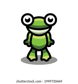 Simple Mascot Vector Logo Design of Frog