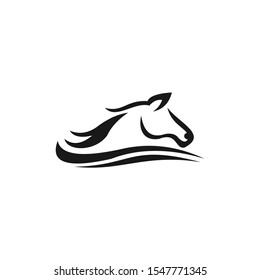 simple masculine modern horse power head vector logo design