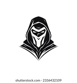 simple masked bandit esport logo vector illustration template design