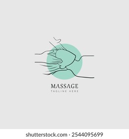 Masaje simple, Ilustración vectorial del logotipo del spa del cuerpo
