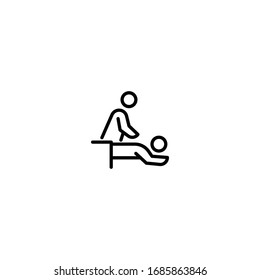Einfache Vektorillustration-Symbole der Massage. 