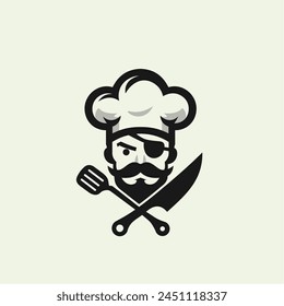 simple master chef logo vector