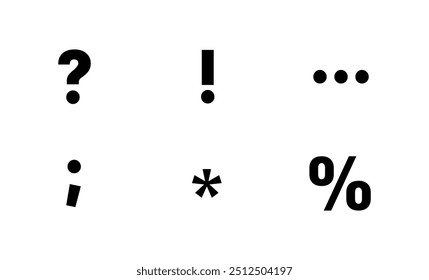 Simple Math Signs Set Icons. Silhouette style. Vector icons.