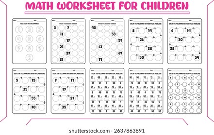 Simple math worksheet for children