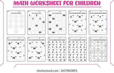 Simple math worksheet for children