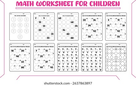 Simple math worksheet for children