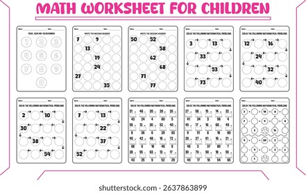 Simple math worksheet for children