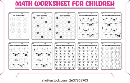 Simple math worksheet for children