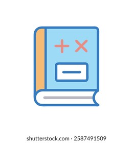 Simple Mathematics Book Icon for Study