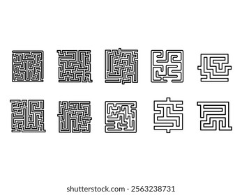 Simple Maze Design Element Set