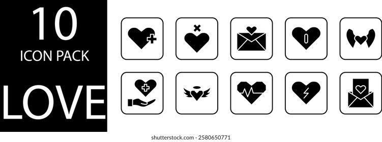 A simple but meaningful monochrome love icon design, suitable for various design needs.