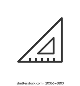 Simple measure line icon. Premium symbol in stroke style. Design of measure icon. Vector illustration.