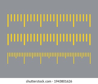 Simple measuring scale, markup for rulers.