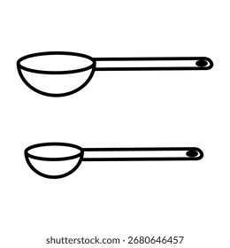 Ilustración de conjunto de cuchara de medición simple
