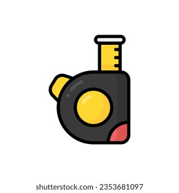 Simple Measuring Tape lineal color icon. The icon can be used for websites, print templates, presentation templates, illustrations, etc