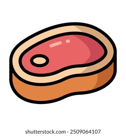 Simples Carne ícone colorido. O ícone pode ser usado para sites, modelos de impressão, modelos de apresentação, ilustrações, etc