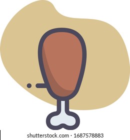 Einfache Fleisch flach Symbol Design Illustration, Kann für viele Zwecke verwendet werden.