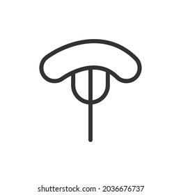 Simple meat line icon. Premium symbol in stroke style. Design of meat icon. Vector illustration.