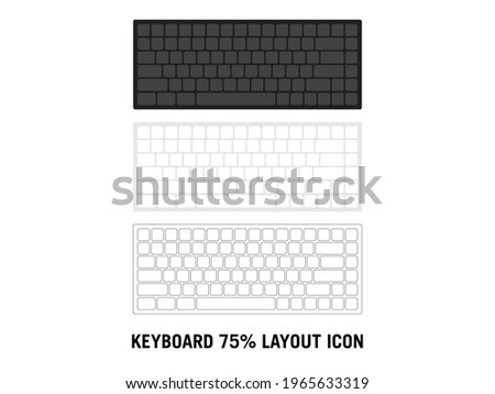 Simple mechanical keyboard icon isolated on white background. keyboard icon vector