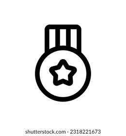 Icono de Medalla simple. El icono puede utilizarse para sitios web, plantillas de impresión, plantillas de presentación, ilustraciones, etc