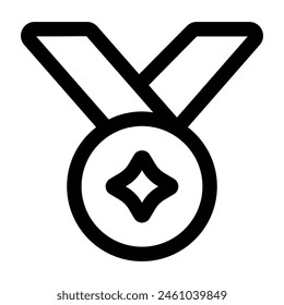 Simple Medal icon. The icon can be used for websites, print templates, presentation templates, illustrations, etc	
