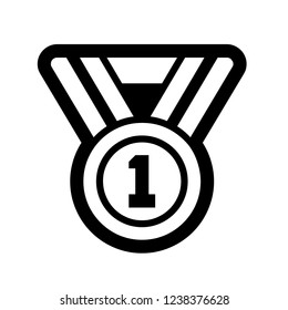 Simple medal icon. Vector Illustration